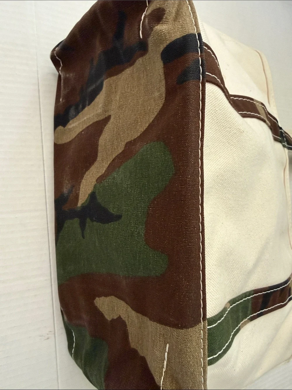 LL BEAN Boat Tote Bag Double Long Handles Zipper - Picture 5 of 8